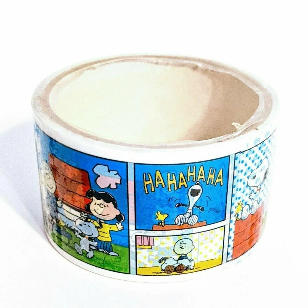 Sanrio UFS Peanuts Snoopy & Friends Comic Design Craft Tape 50mm x 15m